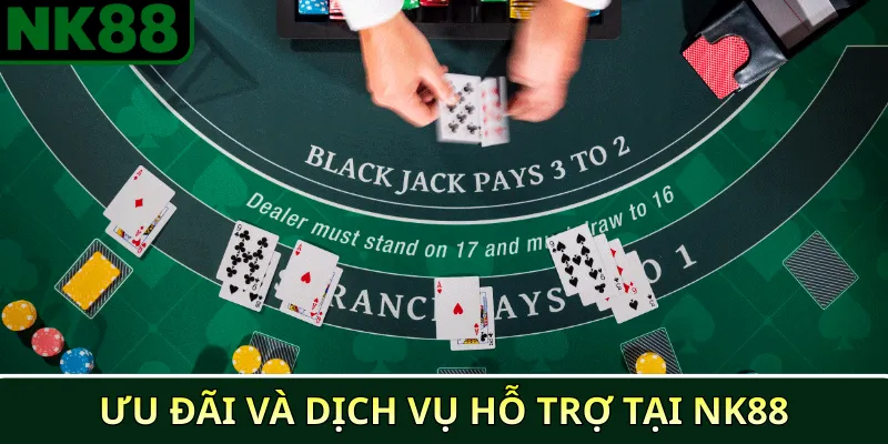 Các trò chơi casino trực tuyến nổi bật tại NK88 3 Ưu đãi và dịch vụ hỗ trợ tại NK88